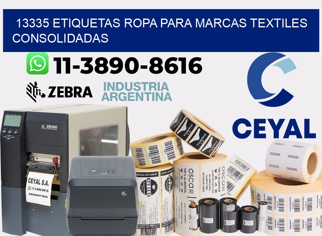 13335 Etiquetas ropa para marcas textiles consolidadas