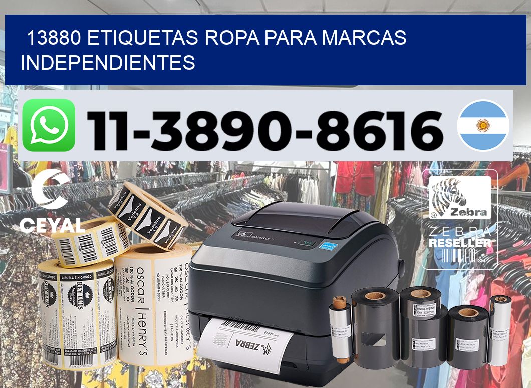 13880 Etiquetas ropa para marcas independientes