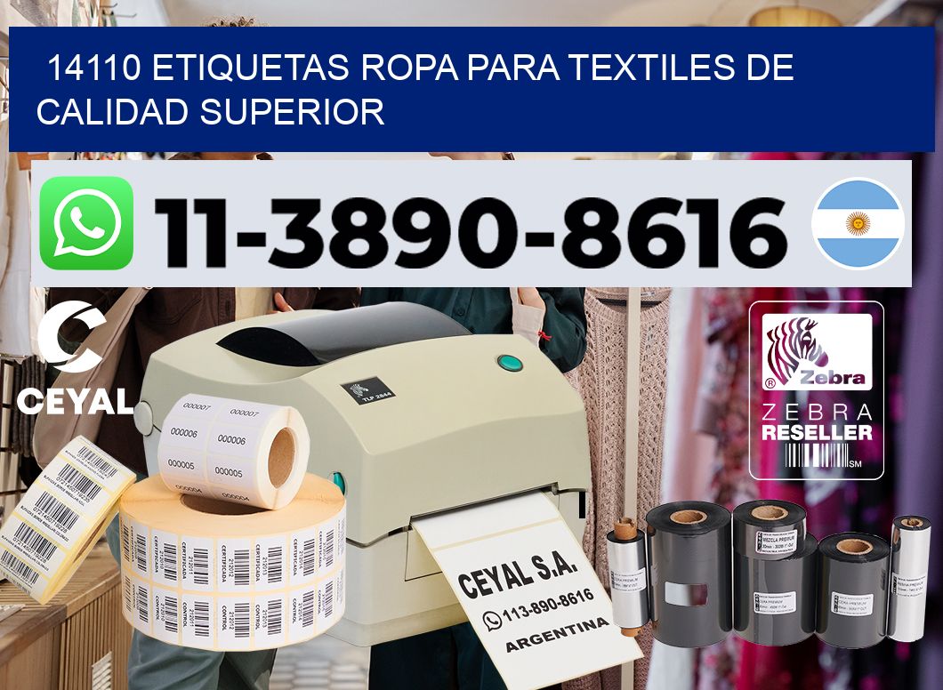 14110 Etiquetas ropa para textiles de calidad superior