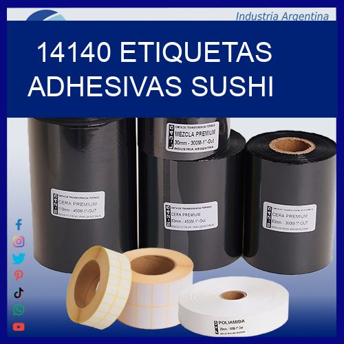 14140 etiquetas adhesivas sushi