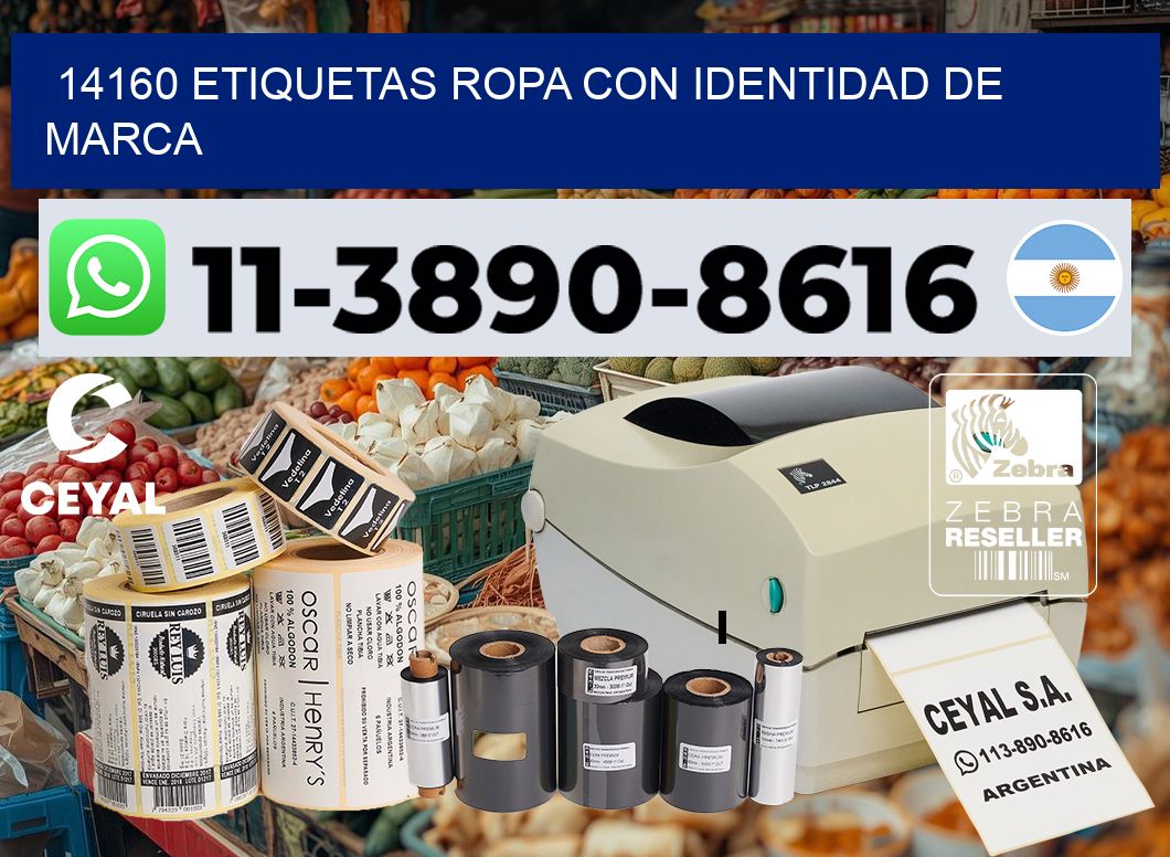 14160 Etiquetas ropa con identidad de marca
