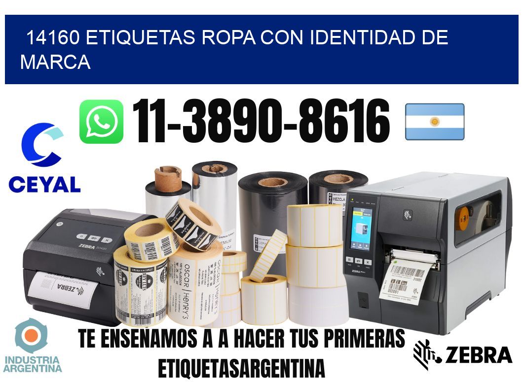 14160 Etiquetas ropa con identidad de marca