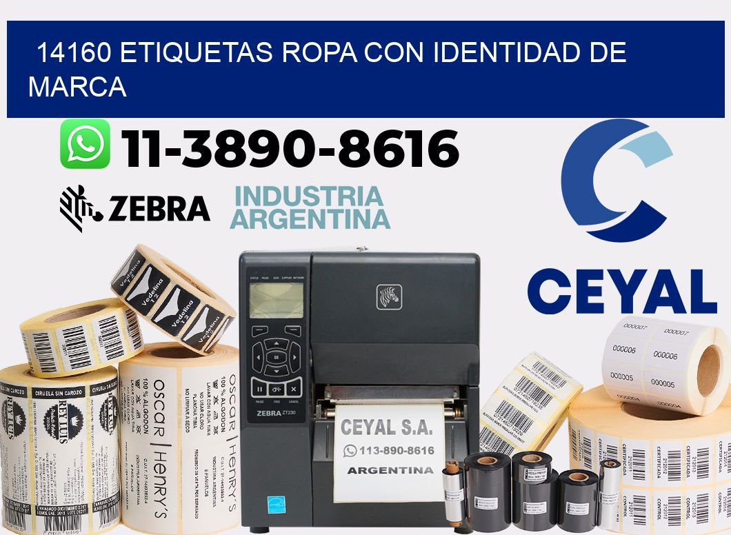 14160 Etiquetas ropa con identidad de marca