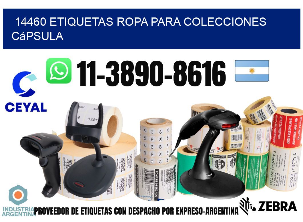 14460 Etiquetas ropa para colecciones cápsula