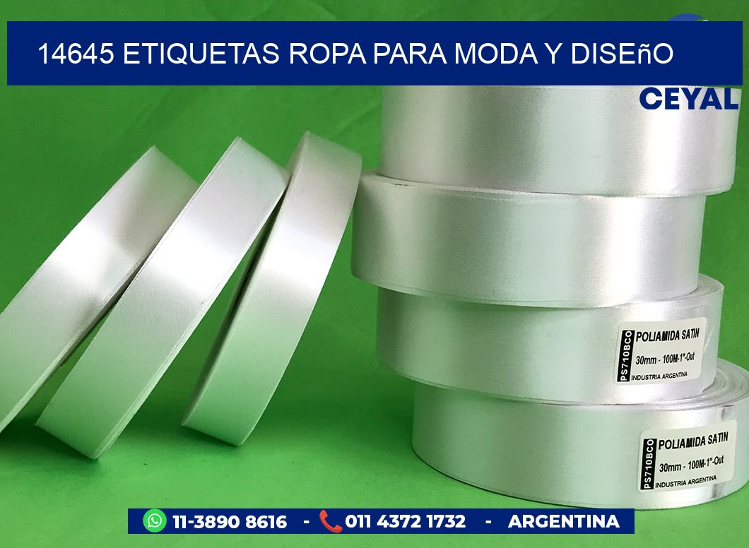 14645 Etiquetas ropa para moda y diseño