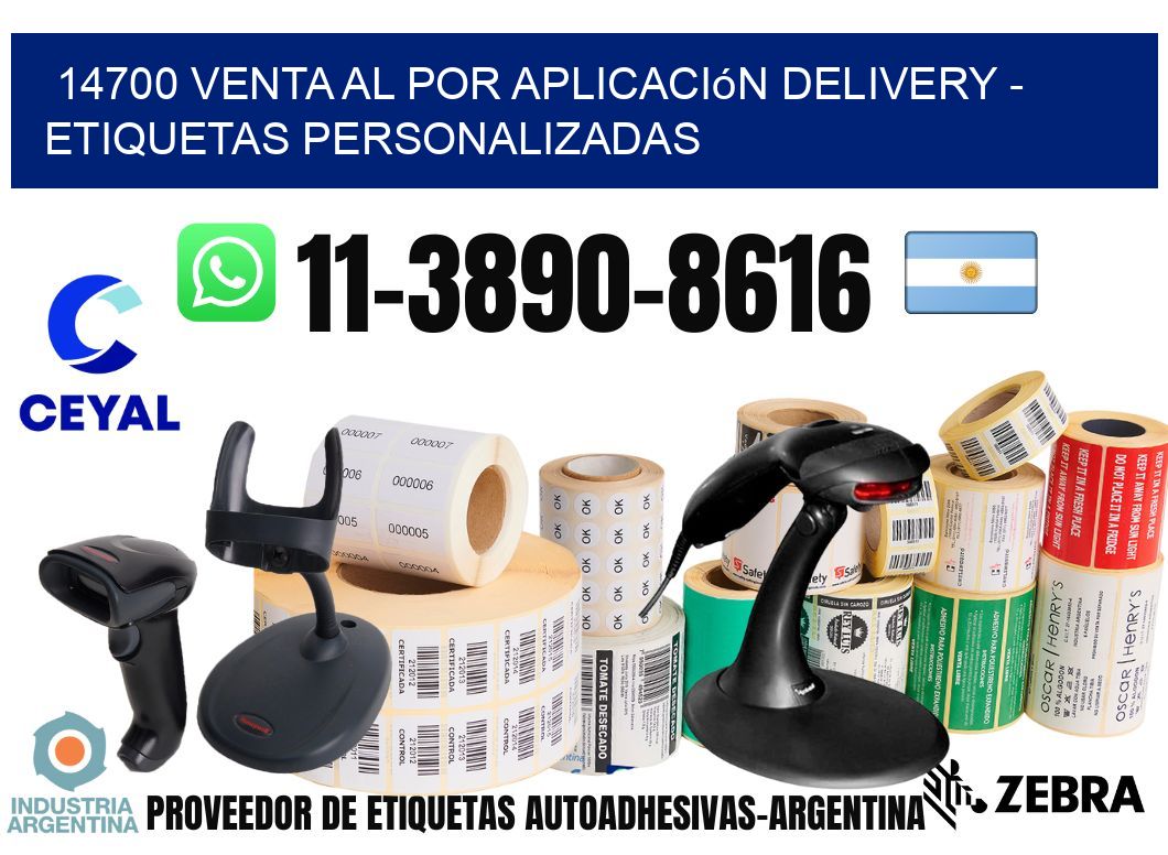 14700 Venta al Por Aplicación delivery - Etiquetas Personalizadas