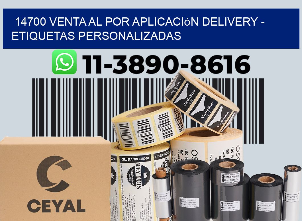 14700 Venta al Por Aplicación delivery - Etiquetas Personalizadas