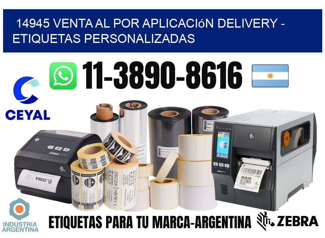 14945 Venta al Por Aplicación delivery - Etiquetas Personalizadas