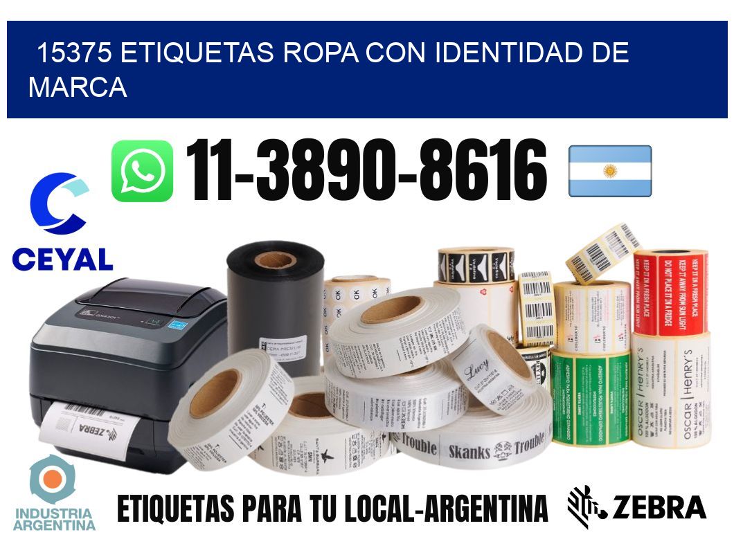 15375 Etiquetas ropa con identidad de marca