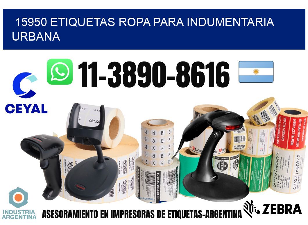 15950 Etiquetas ropa para indumentaria urbana