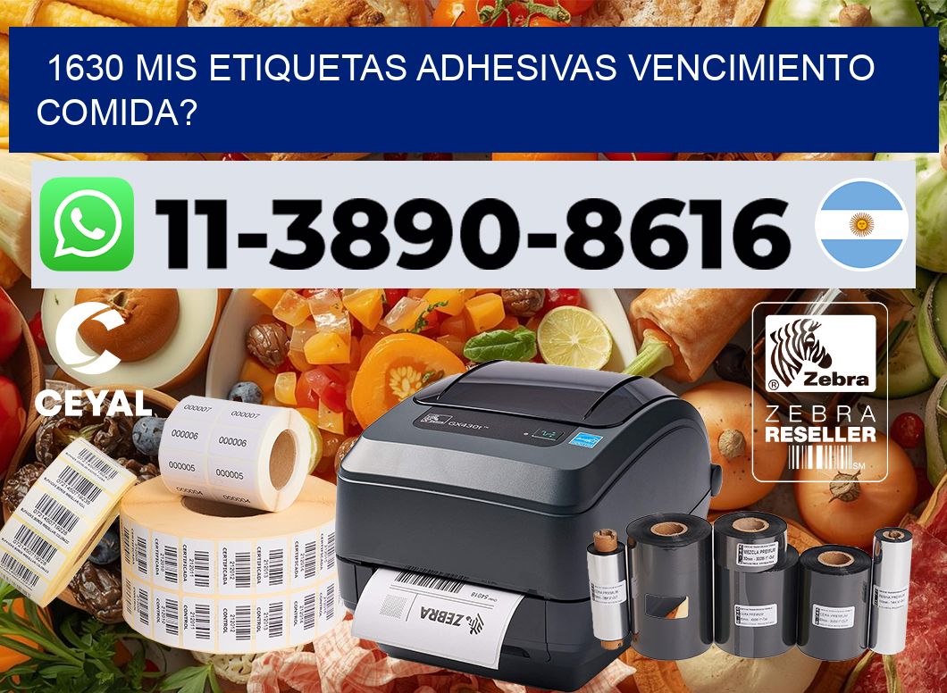 1630 mis etiquetas adhesivas vencimiento comida?