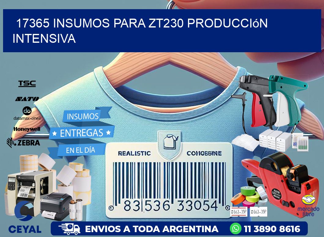 17365 insumos para zt230 producción intensiva