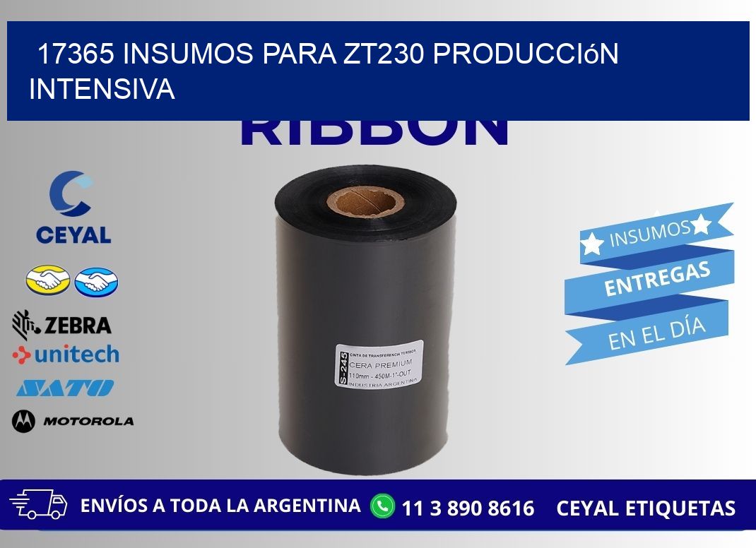 17365 insumos para zt230 producción intensiva