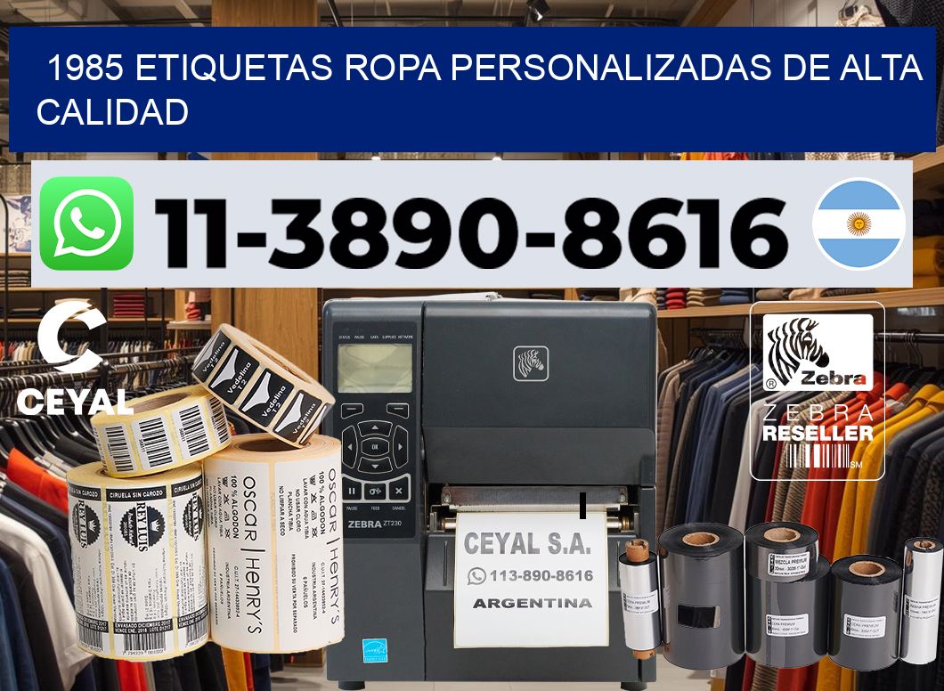 1985 Etiquetas ropa personalizadas de alta calidad