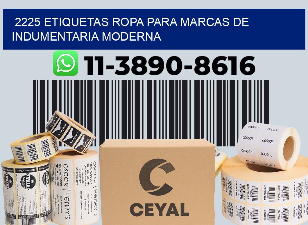 2225 Etiquetas ropa para marcas de indumentaria moderna