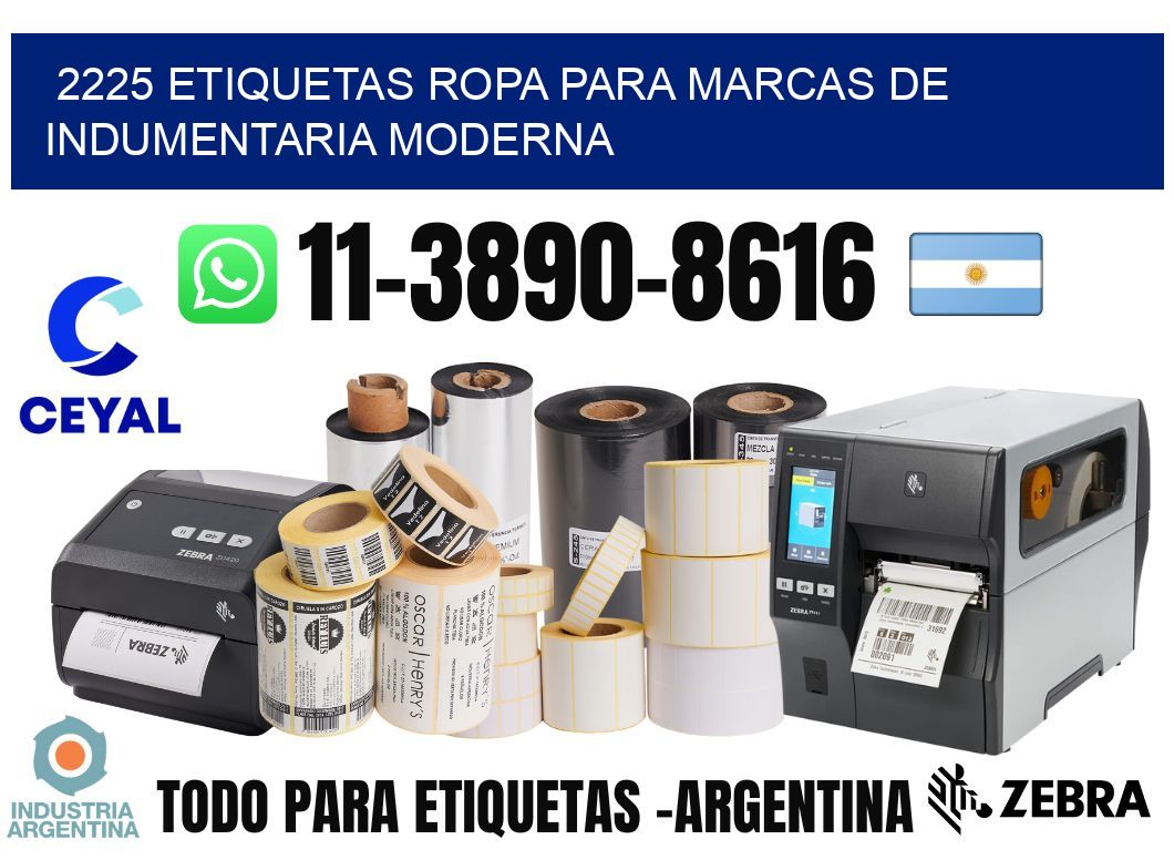 2225 Etiquetas ropa para marcas de indumentaria moderna