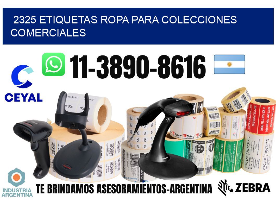 2325 Etiquetas ropa para colecciones comerciales