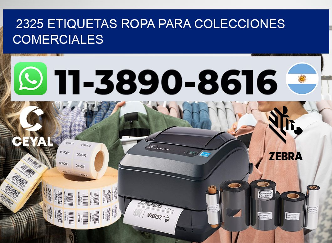 2325 Etiquetas ropa para colecciones comerciales