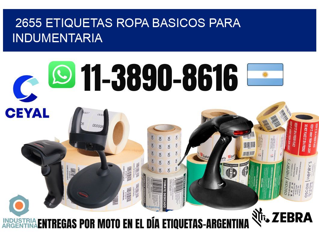 2655 Etiquetas ropa basicos para indumentaria