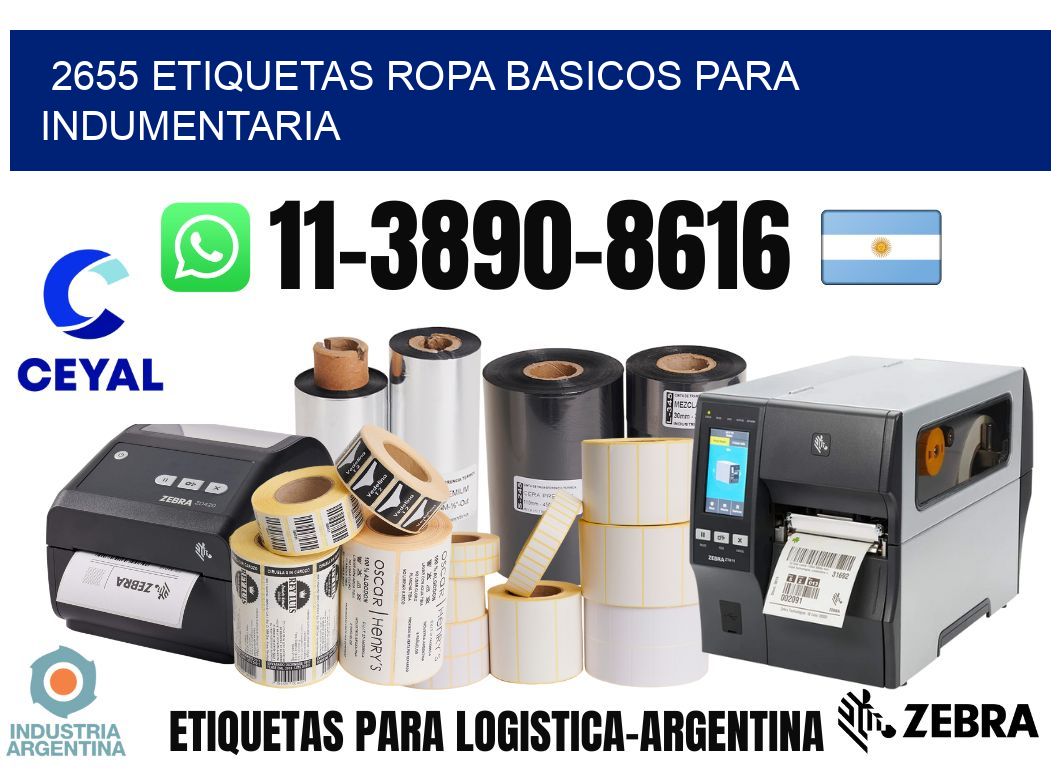 2655 Etiquetas ropa basicos para indumentaria