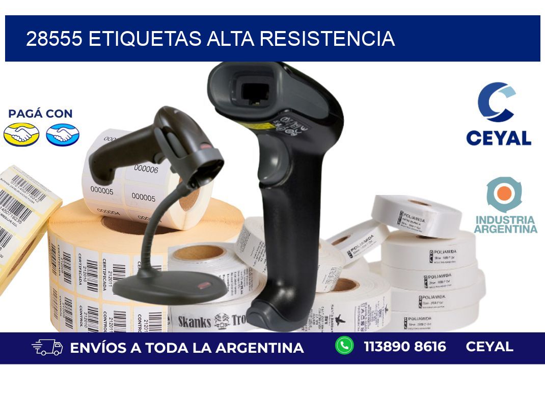 28555 etiquetas alta resistencia