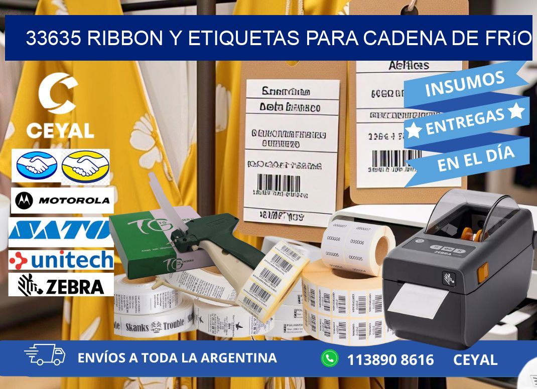 33635 ribbon y etiquetas para cadena de frío