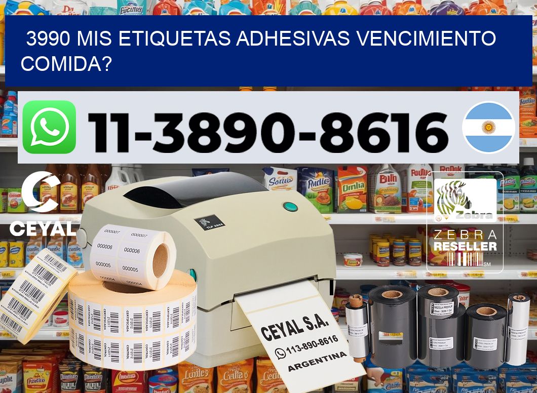 3990 mis etiquetas adhesivas vencimiento comida?