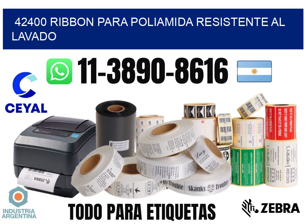 42400 ribbon para poliamida resistente al lavado