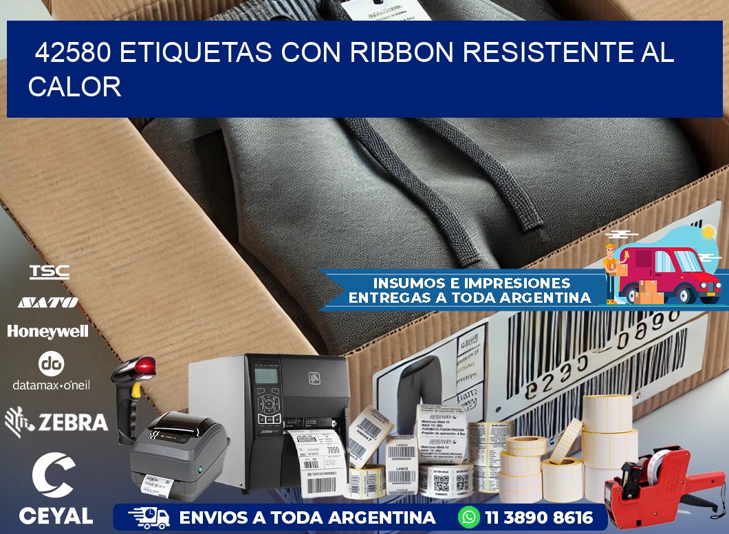 42580 etiquetas con ribbon resistente al calor