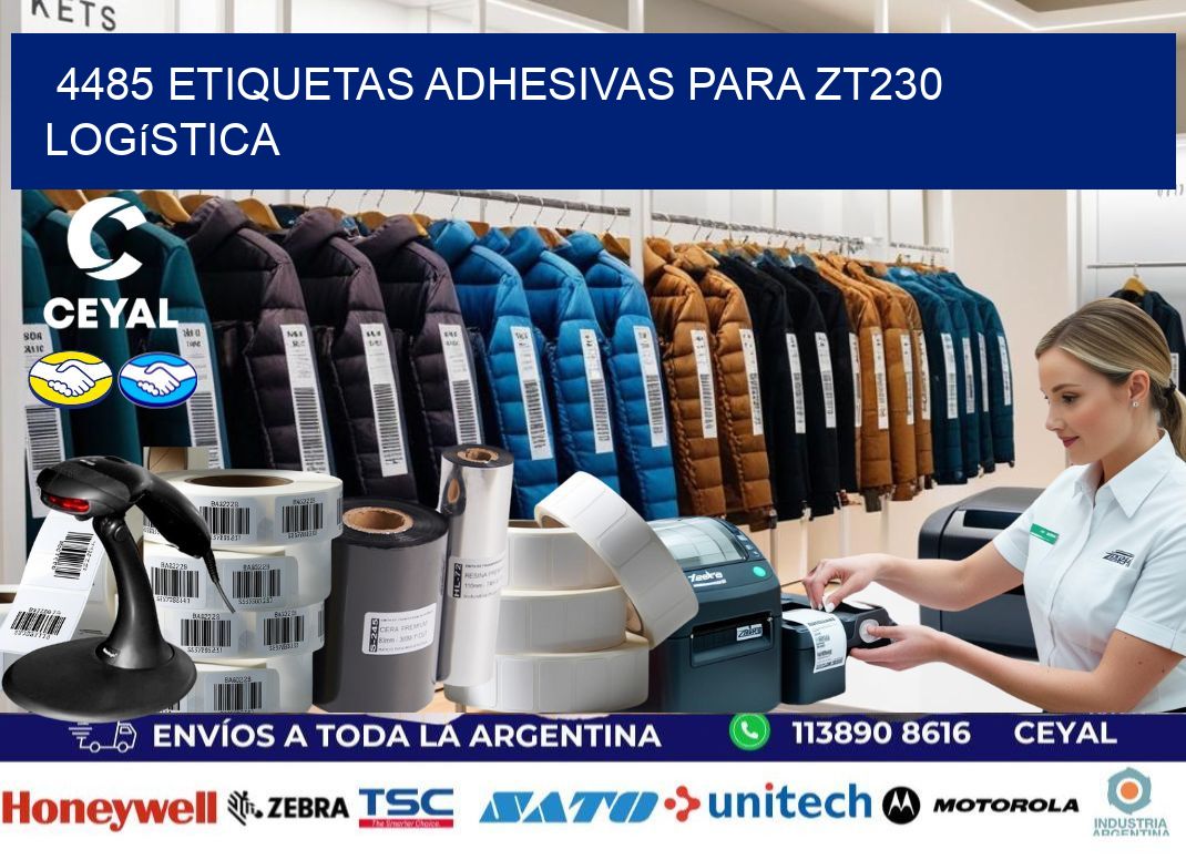4485 etiquetas adhesivas para zt230 logística