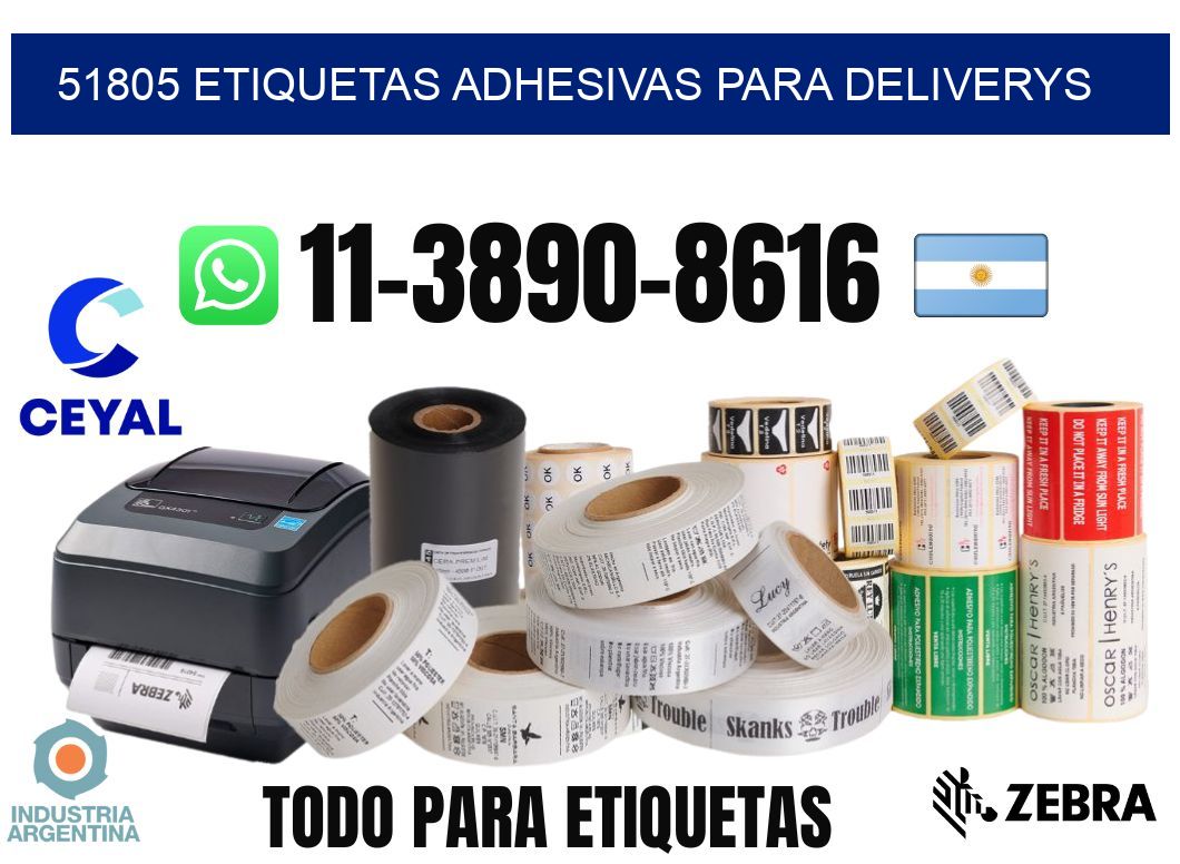 51805 etiquetas adhesivas para deliverys