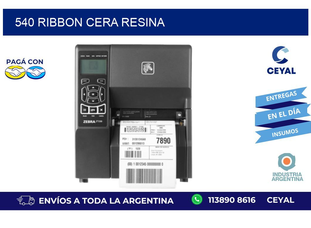 540 ribbon cera resina