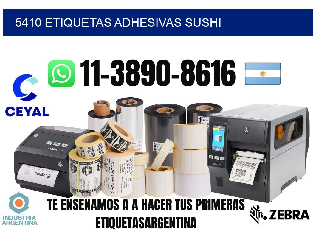 5410 etiquetas adhesivas sushi