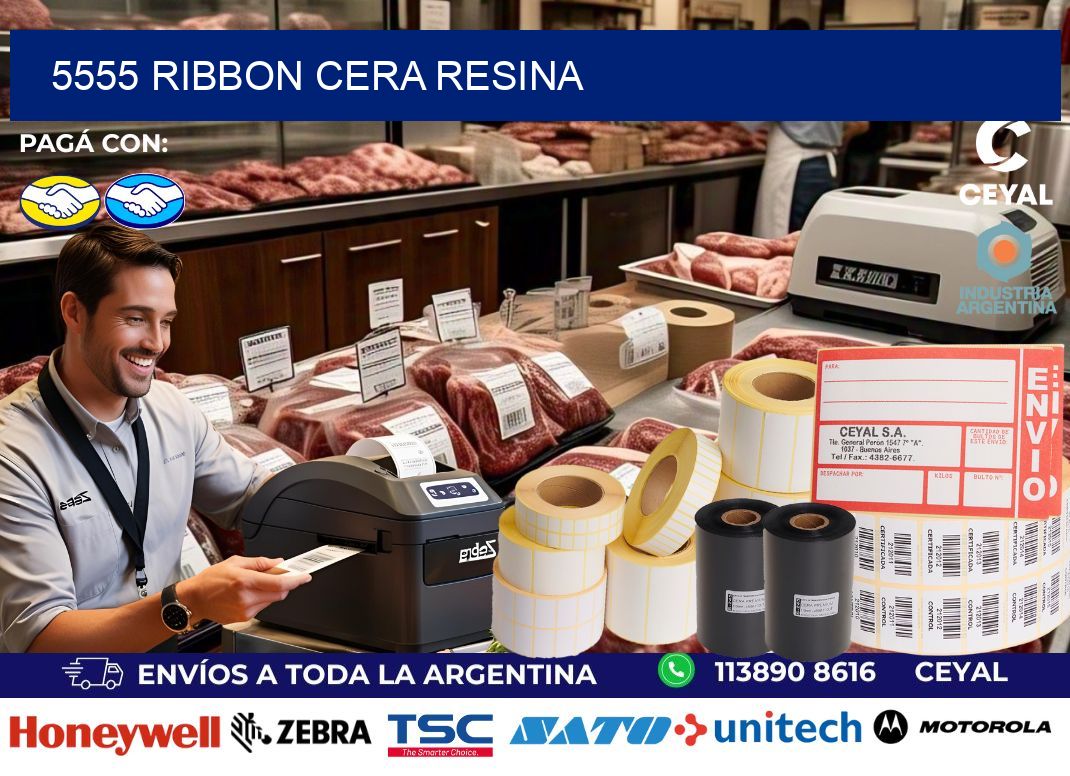 5555 ribbon cera resina
