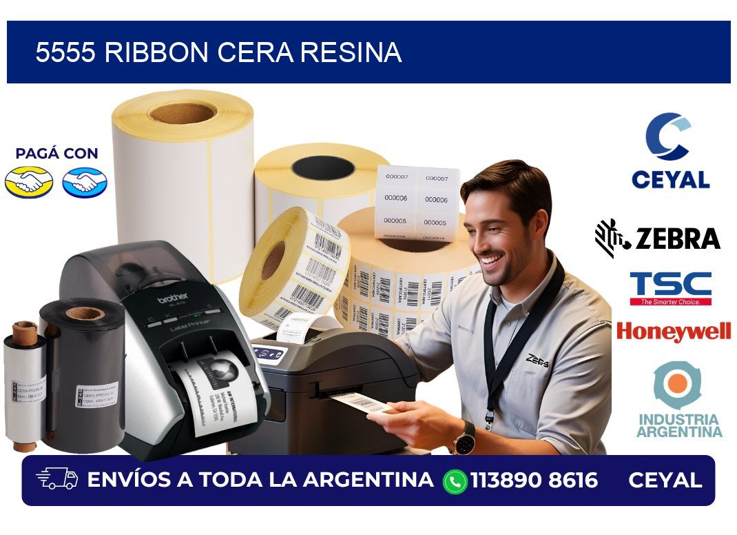 5555 ribbon cera resina