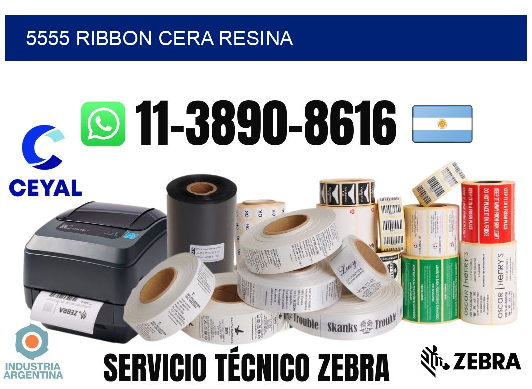 5555 ribbon cera resina
