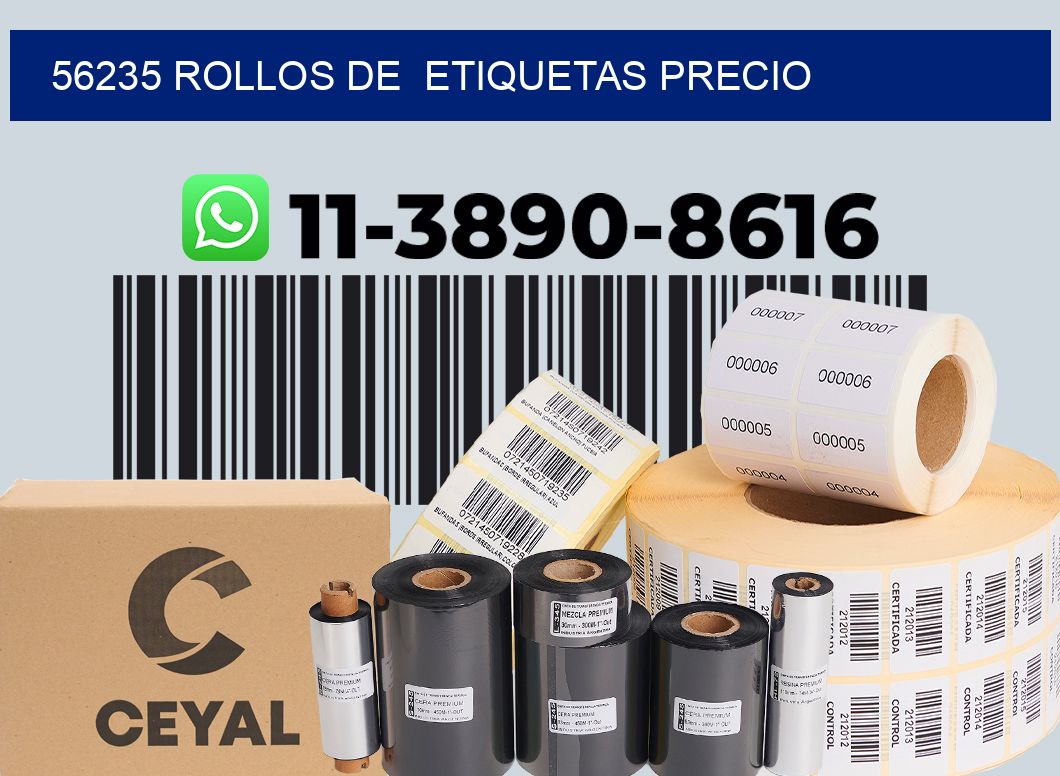 56235 rollos de  etiquetas precio