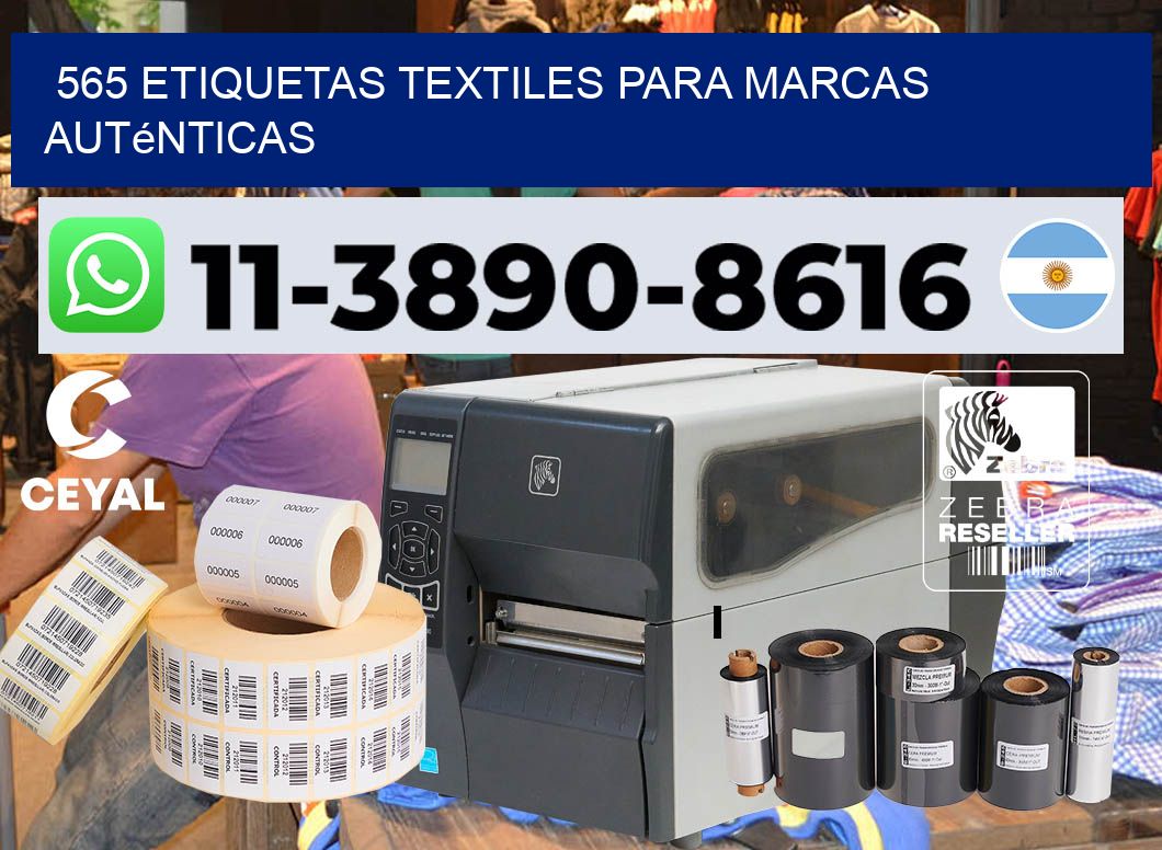 565 Etiquetas textiles para marcas auténticas