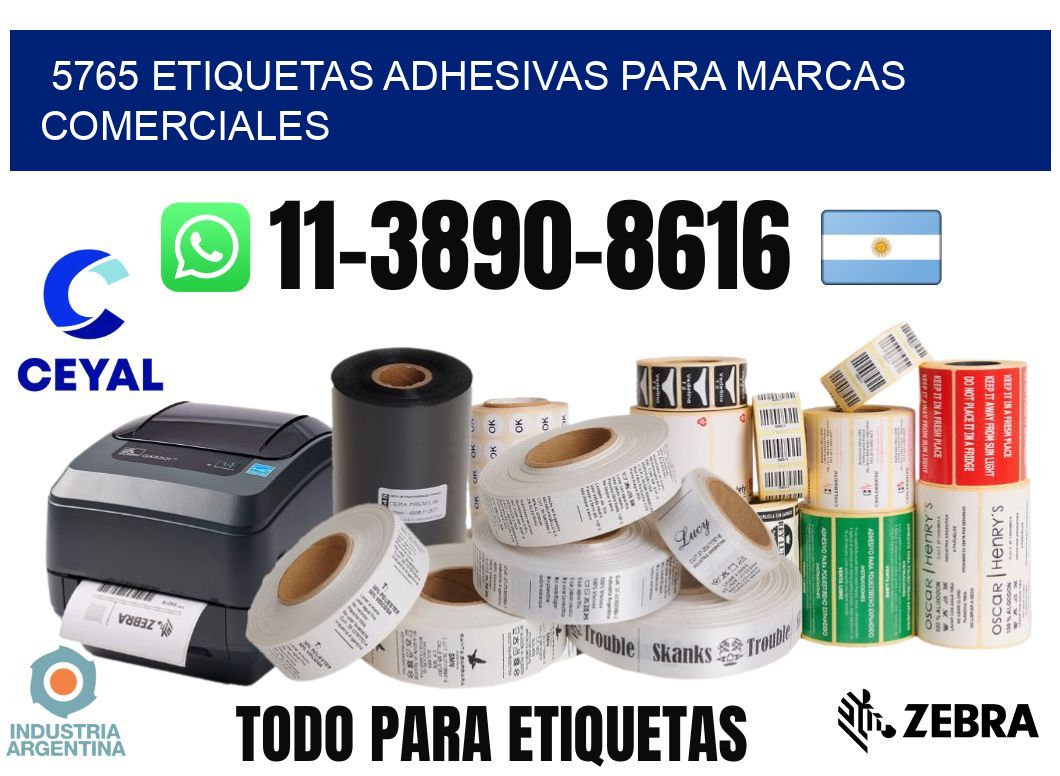 5765 Etiquetas adhesivas para marcas comerciales