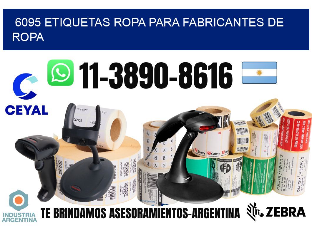 6095 Etiquetas ropa para fabricantes de ropa