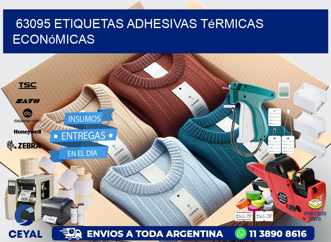63095 etiquetas adhesivas térmicas económicas