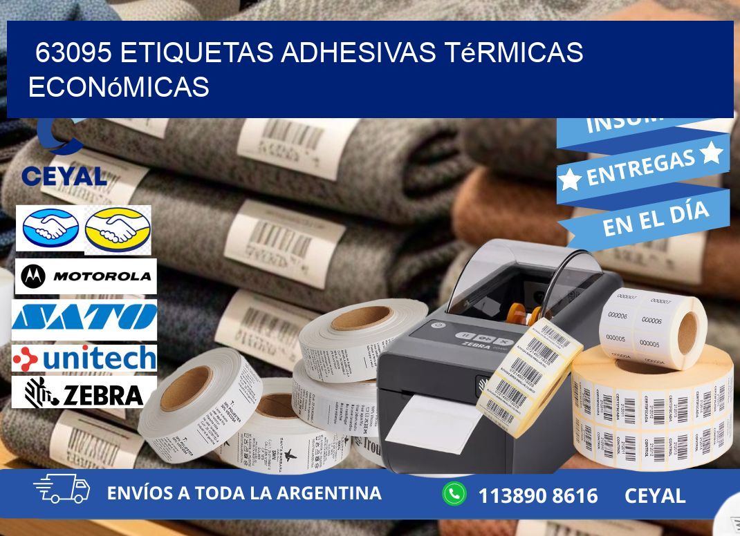 63095 etiquetas adhesivas térmicas económicas