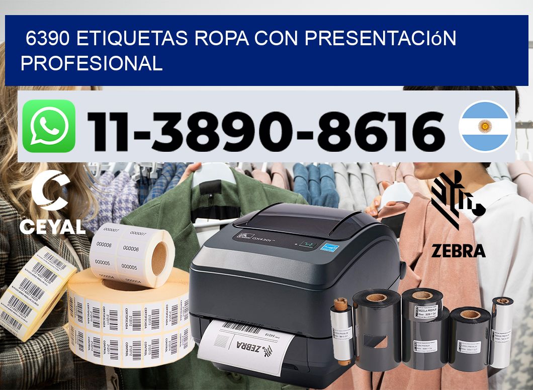 6390 Etiquetas ropa con presentación profesional
