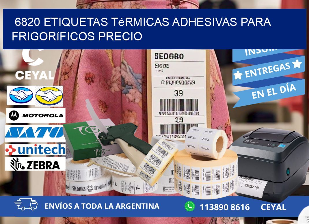 6820 etiquetas térmicas adhesivas para frigoríficos precio