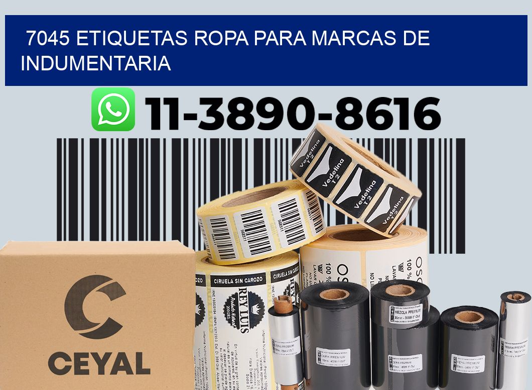 7045 Etiquetas ropa para marcas de indumentaria