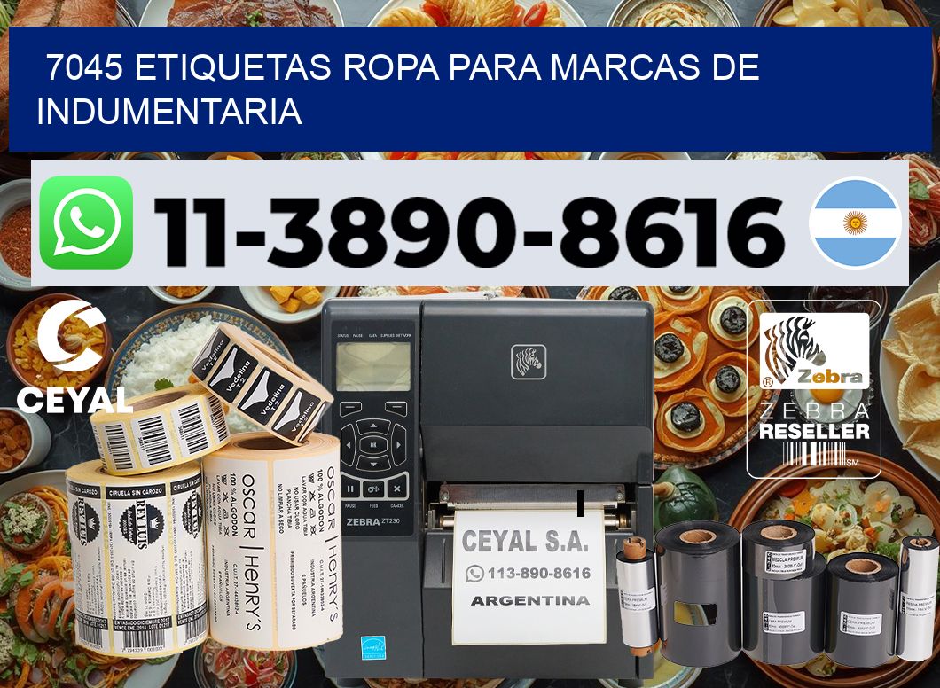 7045 Etiquetas ropa para marcas de indumentaria