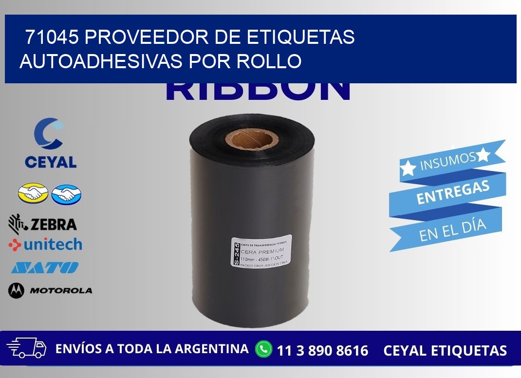 71045 proveedor de etiquetas  autoadhesivas por rollo