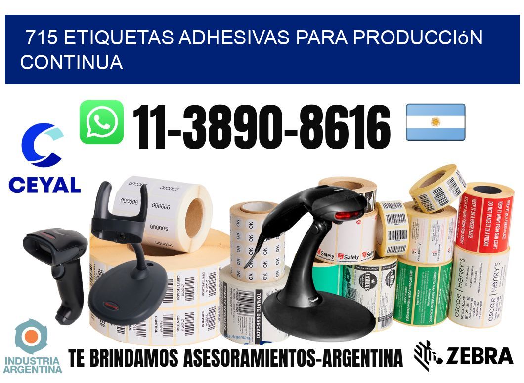 715 Etiquetas adhesivas para producción continua