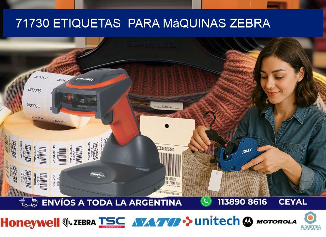 71730 etiquetas para máquinas Zebra