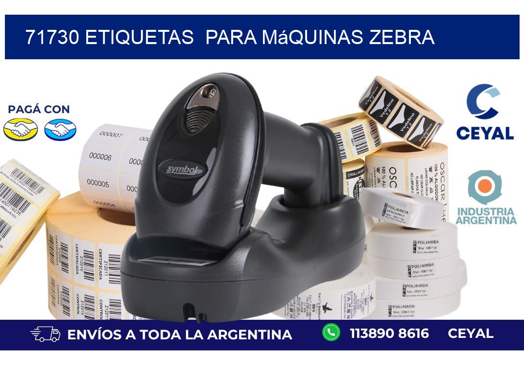 71730 etiquetas para máquinas Zebra